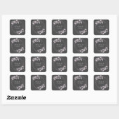 Floral Wedding Square Sticker (Blatt)