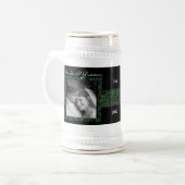 Floral Wedding Stein Foto Geschenk Bierglas (Vorderseite Links)