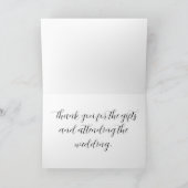 Floral Wedding Thank You Card Dankeskarte (Innenseite)