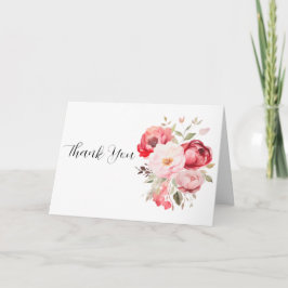 Floral Wedding Thank You Card Dankeskarte