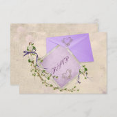 Floral Wedding Twig UAWG RSVP Karte (Vorne/Hinten)