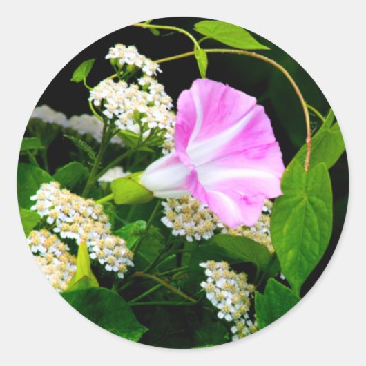 Floral Wedding Umschlag Aufkleber Sticker (Vorderseite)