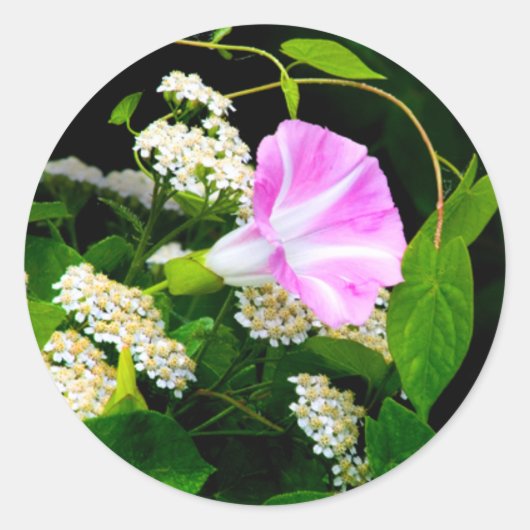 Floral Wedding Umschlag Aufkleber Sticker Groß (Vorderseite)