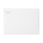 Floral Wedding White Return Address Label (Vorderseite)