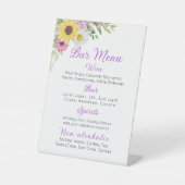 Floral Wedding Wildflower Sunflower Daisy Bar Sockelschild (Vorderseite)