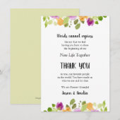 Floral Wedplace Setting Vielen Dank (Vorne/Hinten)