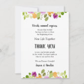 Floral Wedplace Setting Vielen Dank (Vorderseite)