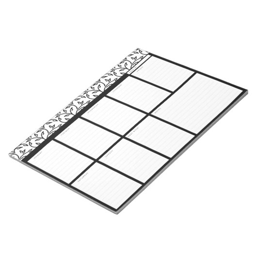 Floral Weekly Desk Pad Notizblock (angewinkelt)