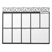 Floral Weekly Desk Pad Notizblock (Vorderseite)