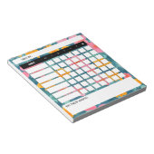 Floral Weekly Habit Tracker Notepad Notizblock (angewinkelt)