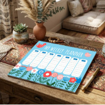 Floral Weekly Planner Notepad