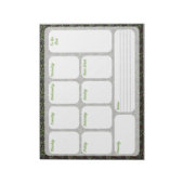 Floral Weekly Planner Notepad | Organize Your Week Notizblock (Rotiert)