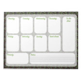 Floral Weekly Planner Notepad | Organize Your Week Notizblock (Vorderseite)