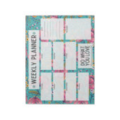 Floral Weekly Planner Notizblock (Rotiert)