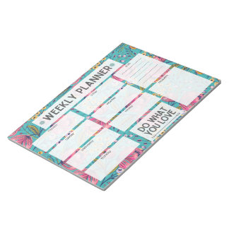 Floral Weekly Planner Notizblock