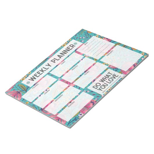 Floral Weekly Planner Notizblock (angewinkelt)