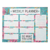 Floral Weekly Planner Notizblock (Vorderseite)