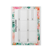 Floral Weekly Planner Notizblock (Rotiert)