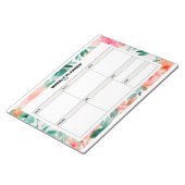 Floral Weekly Planner Notizblock (angewinkelt)