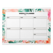 Floral Weekly Planner Notizblock (Vorderseite)