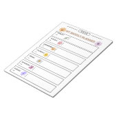 Floral Weekly Planner Page Notizblock (angewinkelt)