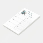 Floral Weekly Planner Personalisiert Post-it Klebezettel (angewinkelt)