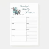 Floral Weekly Planner Personalisiert Post-it Klebezettel (Vorderseite)