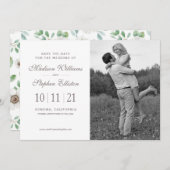 Floral | Weißer Anemon - Save the Date (Vorne/Hinten)