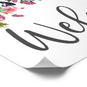Floral Welcome Boho Bohemisch Wall Art Poster (Ecke)