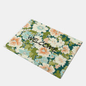 Floral Welcome Doormat Fußmatte (Schrägansicht)