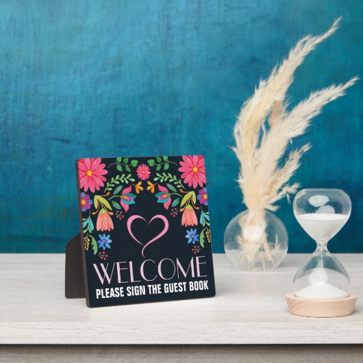 Floral Welcome Plaque Fotoplatte (InSitu)