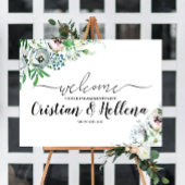 Floral Welcome Sign Poster