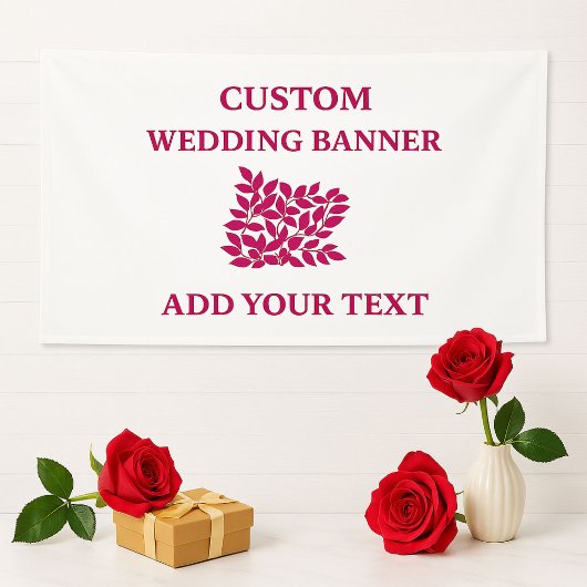 Floral Welcome Zuhause Farewell Banner | Benutzerd