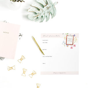 Floral Wellness Progress Tracker   Kundenhinweise Notizblock