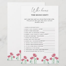 Floral Wer kennt das beste Spiel der Braut