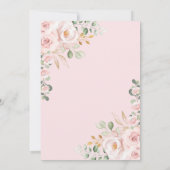 Floral Wer Mommy Best Baby Shower Game Card kennt Einladung (Rückseite)