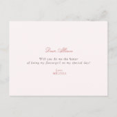 floral | Werden Sie meine Blumenkarten sein? Einladungspostkarte (Rückseite)