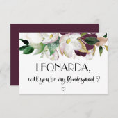 Floral Werden Sie meine Bridesmaid-Vorschlagskarte (Vorne/Hinten)