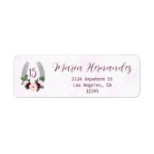 Floral Western Horseshoe Quinceanera Ansprache (Vorne)