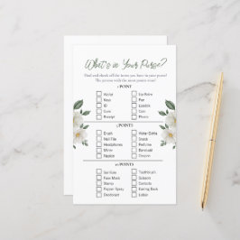 Floral "What's in Your Purse" Brautparty Game