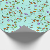 Floral Whimsical Gift Wrapping Paper Geschenkpapier (Ecke)