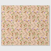 Floral Whimsical Gift Wrapping Paper Geschenkpapier (Flach)