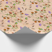 Floral Whimsical Gift Wrapping Paper Geschenkpapier (Ecke)