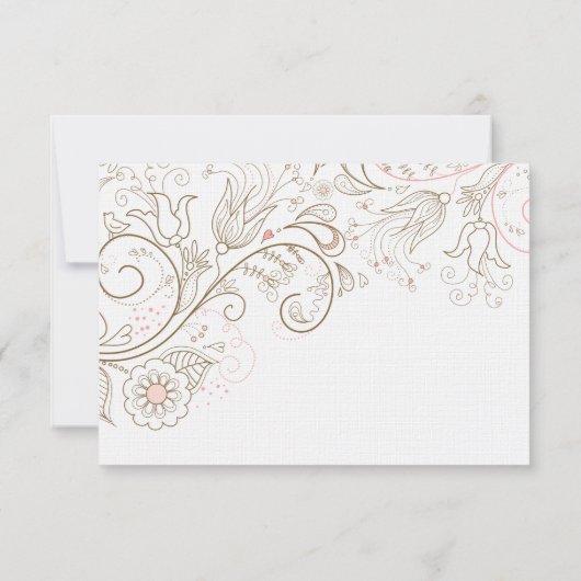 Floral Whimsy Wedding RSVP (Rückseite)