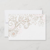 Floral Whimsy Wedding RSVP Karte (Rückseite)