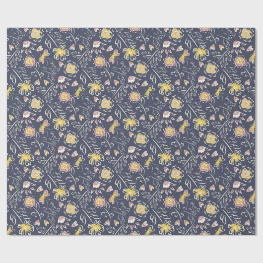 Floral Whirlwind Geschenkpapier (Flach)