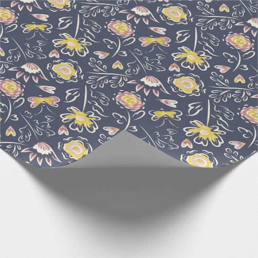 Floral Whirlwind Geschenkpapier (Ecke)