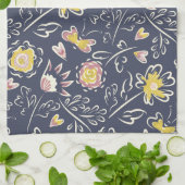 Floral Whirlwind Geschirrtuch (Gefaltet)