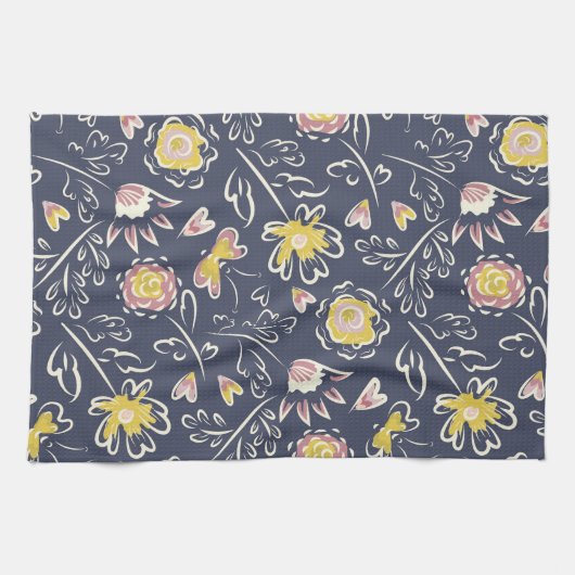 Floral Whirlwind Geschirrtuch (Horizontal)