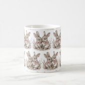 Floral Whisker Wonderland: Sonnige 🌸 🐰 Kaffeetasse (Mittel)